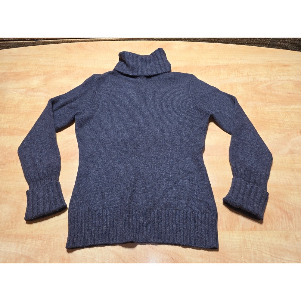 Kirkland Signature 100% Cashmere Turtleneck Sweater Brown Charcoal Womens Small